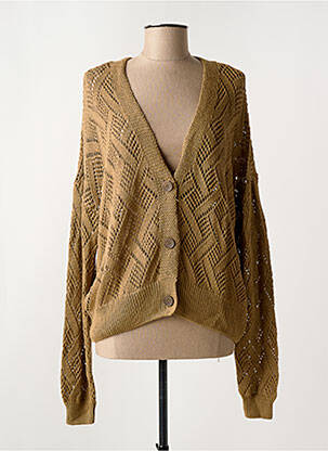 Gilet manches longues jaune GARCIA pour femme