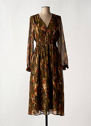 Robe mi-longue vert LPB pour femme