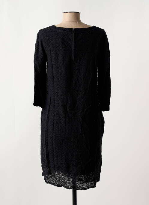 Robe mi-longue manches 3/4 manches 3/4 noir CECIL femme