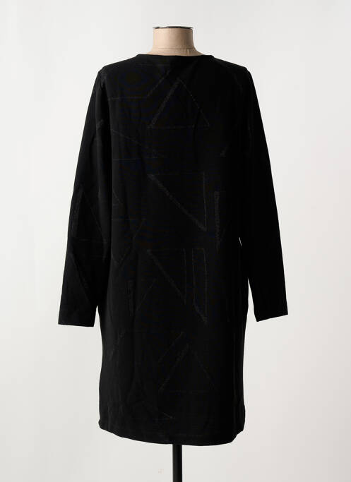 Robe mi-longue manches longues manches longues noir CECIL femme
