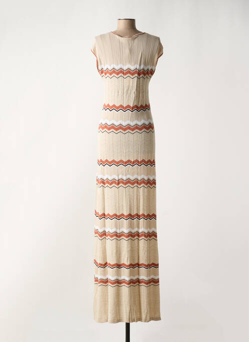 Robe longue beige CREAM femme
