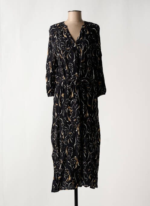 Robe longue noir GEISHA pour femme