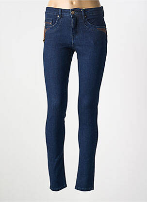 Jeans skinny tissage brut taille normale bleu CREAM femme