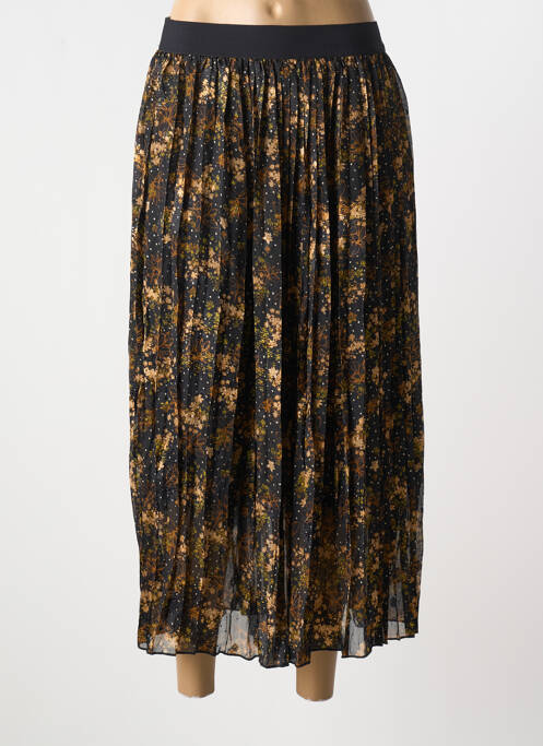 Jupe longue tissage crêpe noir MOLLY BRACKEN femme