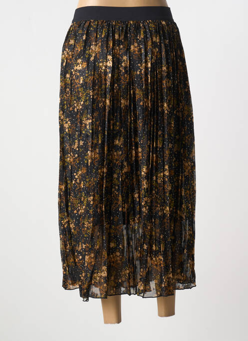 Jupe longue tissage crêpe noir MOLLY BRACKEN femme