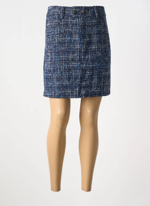 Jupe courte tissage tweed bleu STREET ONE femme