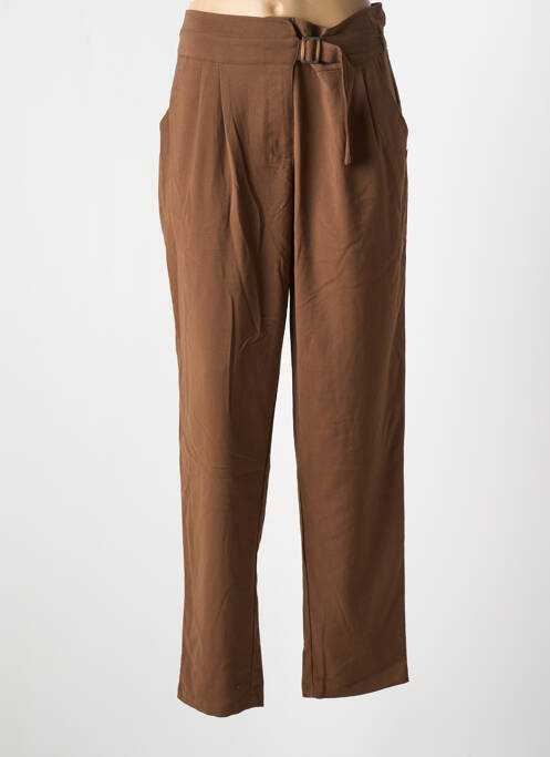 Pantalon droit marron LOLA ESPELETA pour femme