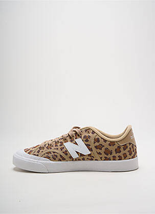 Baskets bout rond talon plat jusqu'à 3cm beige NEW BALANCE femme