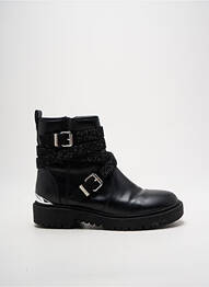 Bottines/boots tissage satiné talon plat jusqu'à 3cm noir GUESS femme