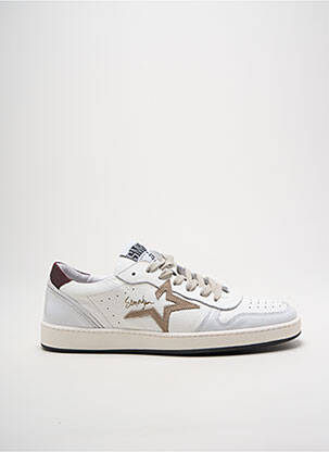 Baskets matière lisse bout rond blanc SEMERDJIAN homme