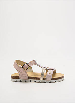 Sandales/nu pieds tissage satiné bout ouvert rose BOPY fille