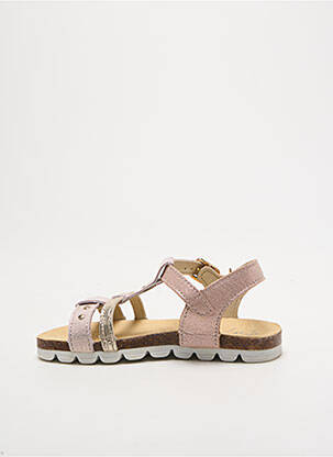 Sandales/nu pieds tissage satiné bout ouvert rose BOPY fille