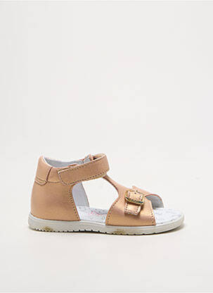 Sandales/nu pieds tissage satiné bout ouvert rose BOPY fille