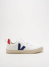 Baskets matière lisse bout rond blanc VEJA garcon