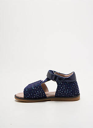 Sandales/nu pieds tissage satiné bout ouvert bleu ASTER fille