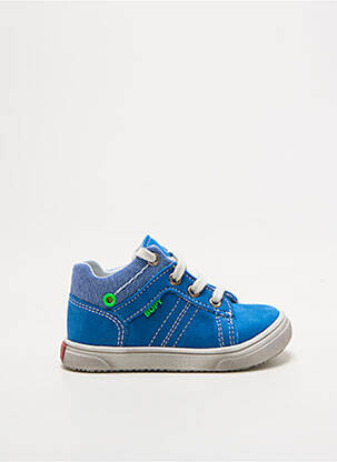 Baskets fermeture lacets bout rond bleu BOPY garcon