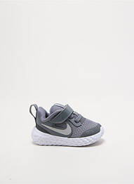 Baskets fermeture scratch bout rond gris NIKE garcon