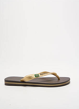 Tongs bout ouvert talon plat jusqu'à 3cm or IPANEMA femme
