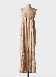 Robe longue sans manche sans manche marron MKT STUDIO femme