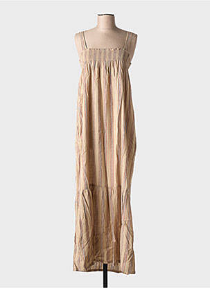Robe longue sans manche sans manche marron MKT STUDIO femme