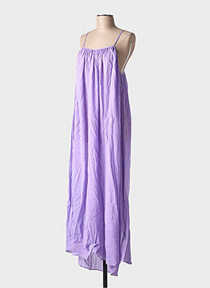 Robe longue sans manche sans manche violet LOVE STORIES femme
