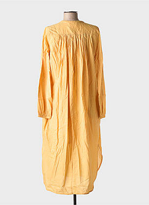 Robe mi-longue manches longues manches longues jaune LEON & HARPER femme