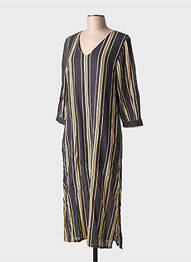 Robe mi-longue manches longues manches longues noir MKT STUDIO femme