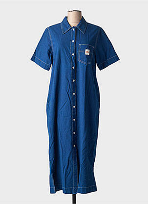 Robe mi-longue manches courtes manches courtes bleu NUDIE JEANS CO femme