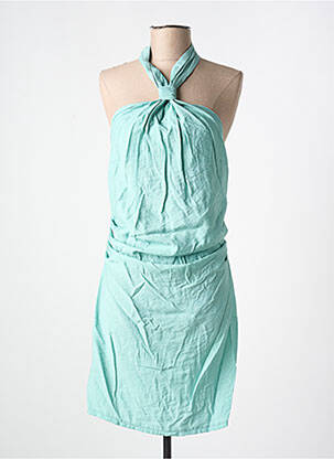 Robe courte sans manche sans manche bleu SOUVENIR femme