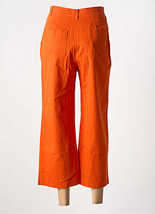 Pantalon 7/8 tissage popeline taille normale orange LEON & HARPER femme