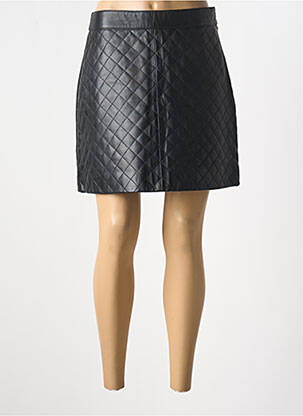 Jupe courte coupe droite noir IDANO femme
