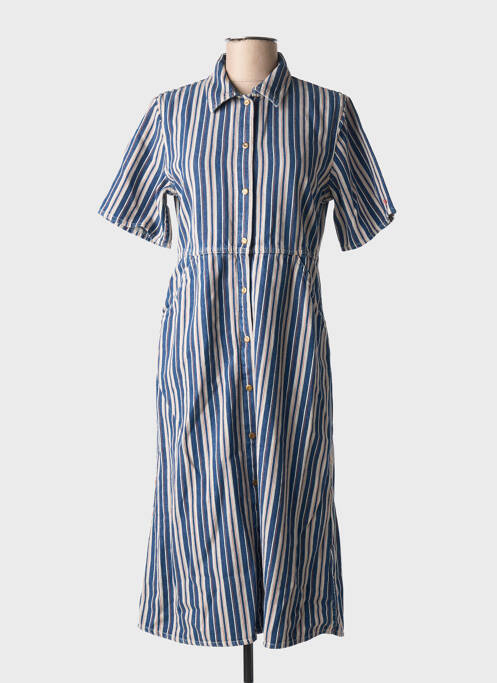 Robe mi-longue manches courtes manches courtes bleu NUDIE JEANS CO femme
