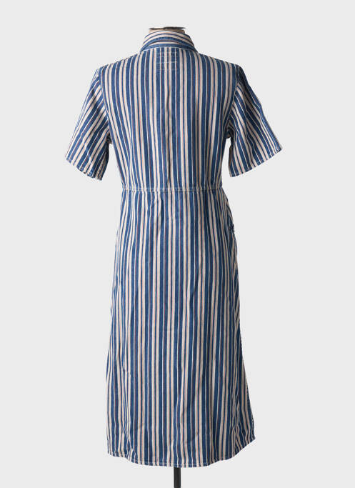 Robe mi-longue manches courtes manches courtes bleu NUDIE JEANS CO femme