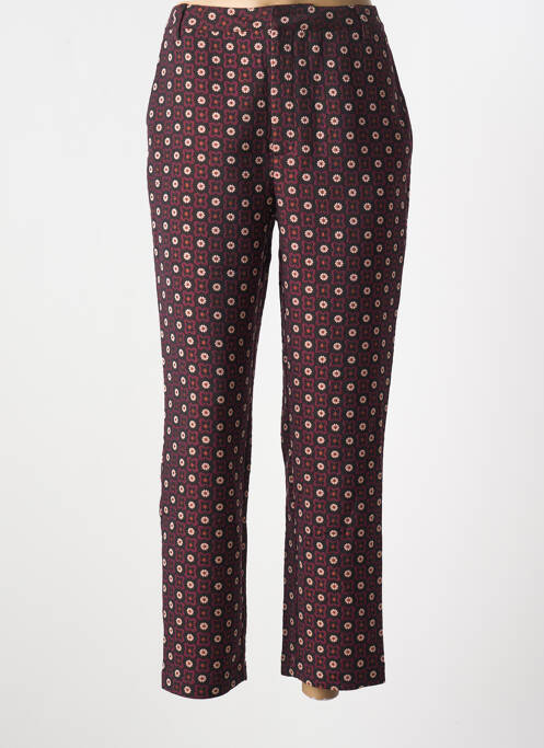 Pantalon chino taille normale taille normale violet IDANO femme