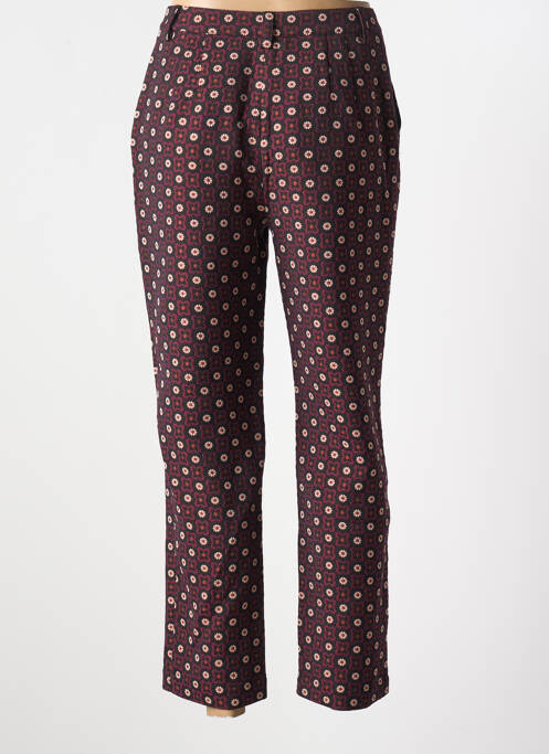 Pantalon chino taille normale taille normale violet IDANO femme