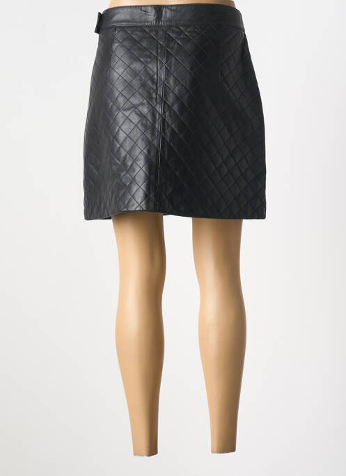 Jupe courte coupe droite noir IDANO femme