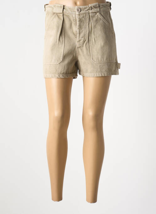 Short tissage denim taille normale vert SWILDENS femme