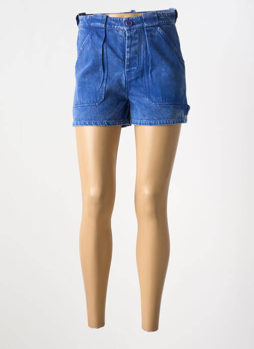 Short tissage denim taille normale bleu SWILDENS femme