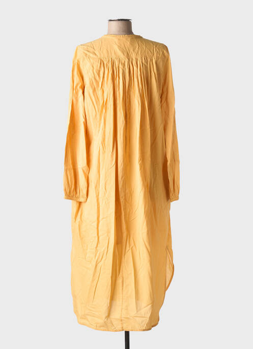 Robe mi-longue jaune LEON & HARPER femme
