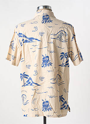 Chemise manches courtes imprimé tie and dye beige NUDIE JEANS CO homme