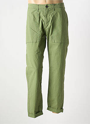 Pantalon droit tissage popeline taille normale vert DSTREZZED homme