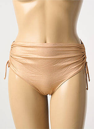 Bas de maillot de bain tissage satiné culotte beige ALBERTINE femme