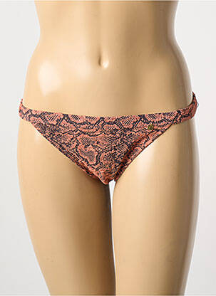 Bas de maillot de bain effet matière satinée culotte rose LOVE STORIES femme