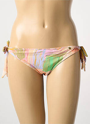 Bas de maillot de bain imprimé fleurs bikini beige LOVE STORIES femme