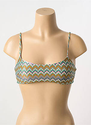 Haut de maillot de bain bretelles élastiquées ajustables brassieres vert ALBERTINE femme