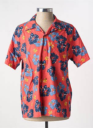 Chemise manches courtes rouge NUDIE JEANS CO pour homme