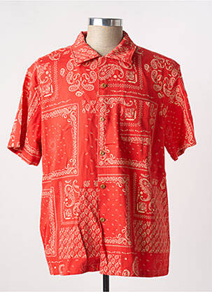 Chemise manches courtes rouge NUDIE JEANS CO pour homme