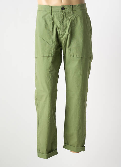 Pantalon droit tissage popeline taille normale vert DSTREZZED homme