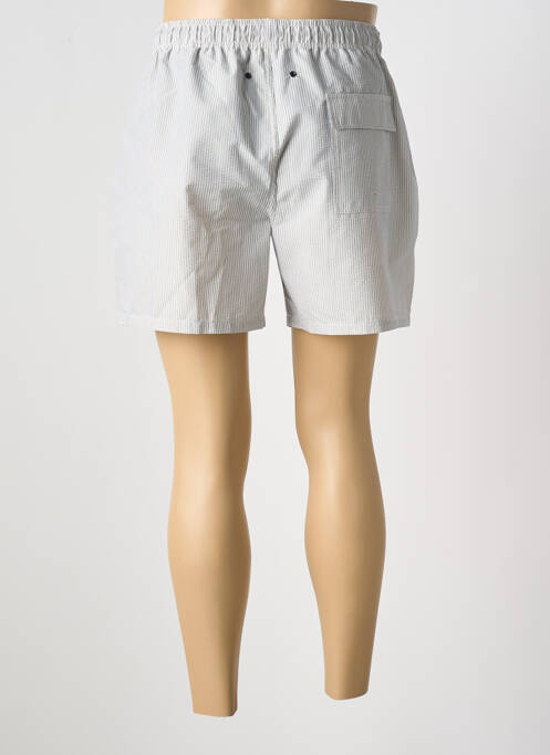 Short de bain imprimé rayures beige DSTREZZED homme