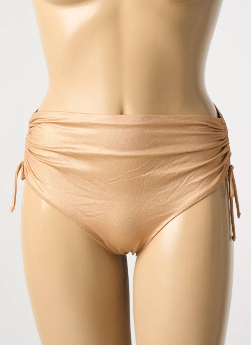 Bas de maillot de bain tissage satiné culotte beige ALBERTINE femme